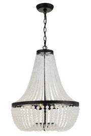 Crystorama Rylee 608-MK – 18.75 Inch – 6 Light – Chandelier – Matte Black – Damp Rated