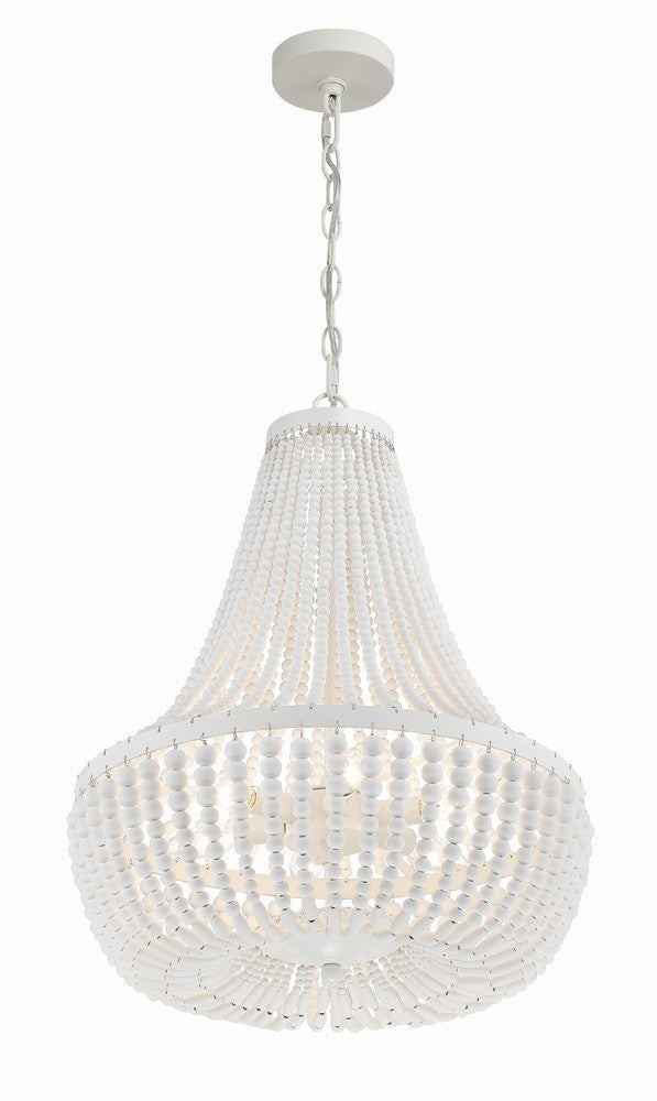 Crystorama RYLEE 608-MT Chandelier Transitional - Matte White