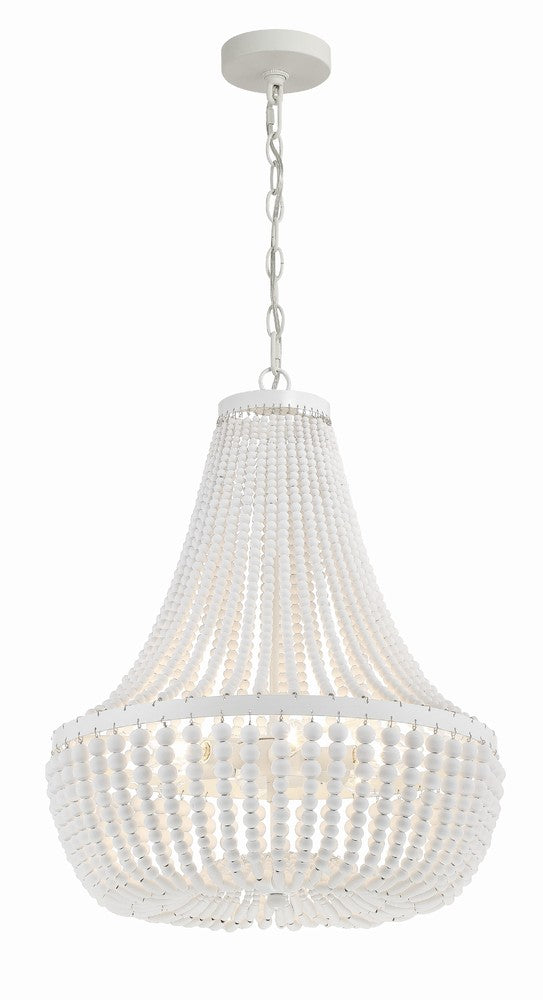 Crystorama RYLEE 608-MT Chandelier Transitional - Matte White