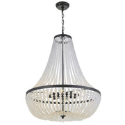 Crystorama Rylee 609-MK – 24.75 Inch – 8 Light – Chandelier – Matte Black – Damp Rated