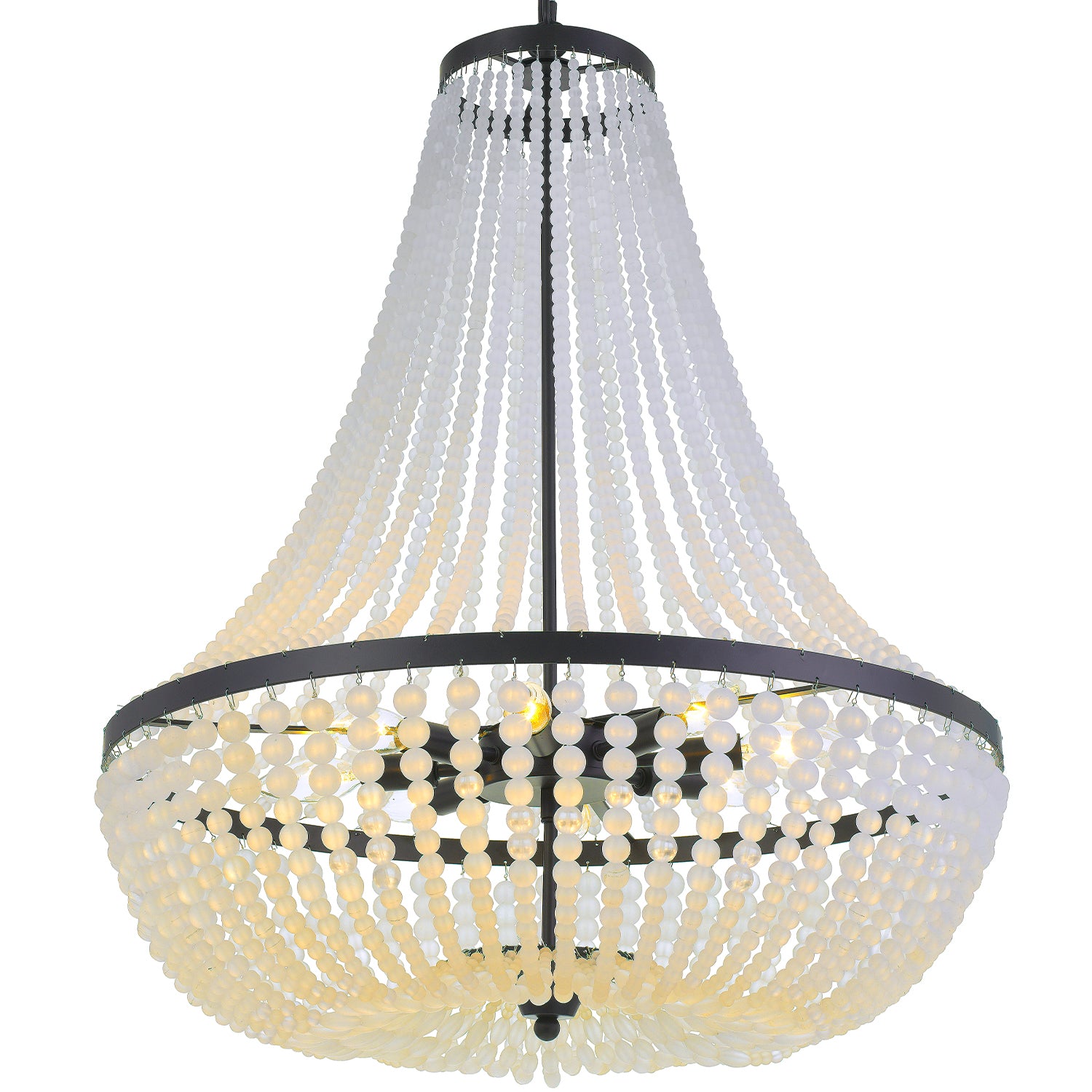 Crystorama Rylee 609-MK – 24.75 Inch – 8 Light – Chandelier – Matte Black – Damp Rated
