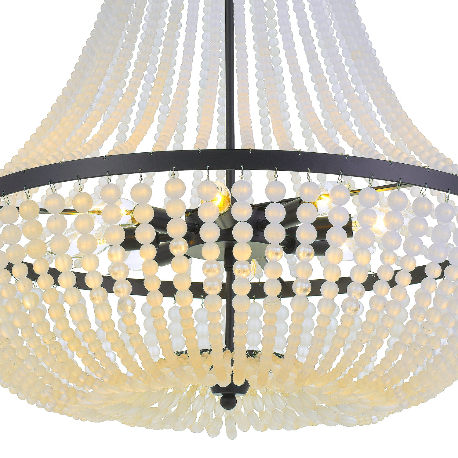 Crystorama Rylee 609-MK – 24.75 Inch – 8 Light – Chandelier – Matte Black – Damp Rated