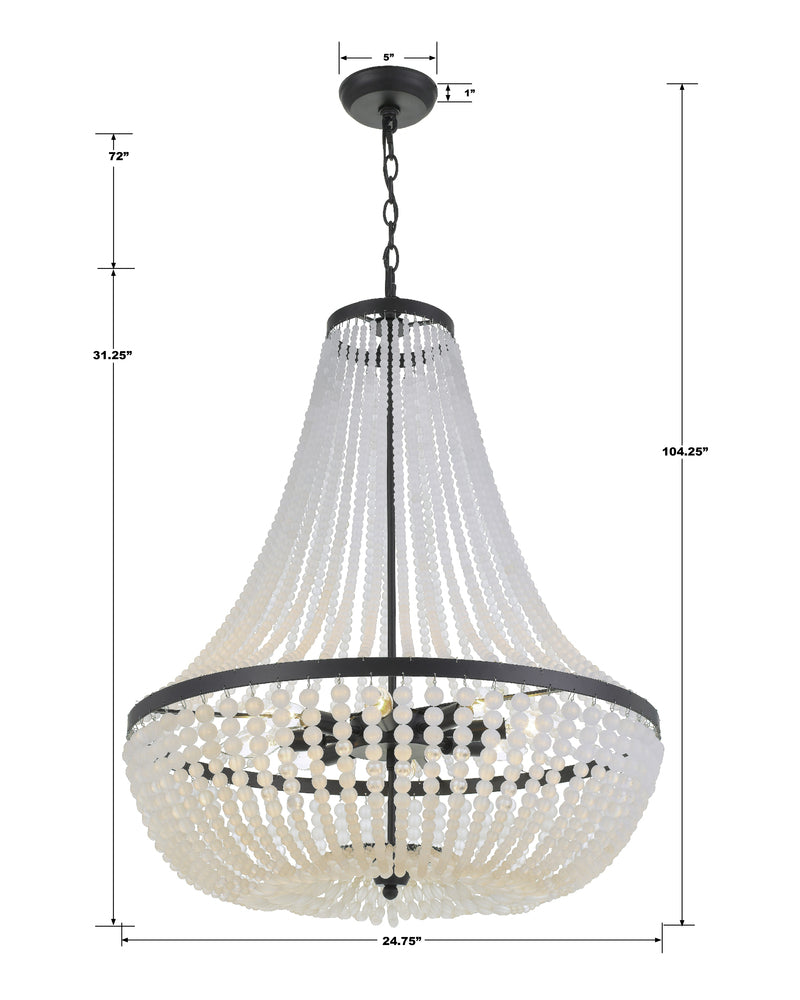 Crystorama RYLEE 609-MK Chandelier Americana - Matte Black