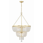 Crystorama Rylee 610-GA – 24.75 Inch – 8 Light – Chandelier – Antique Gold – Damp Rated