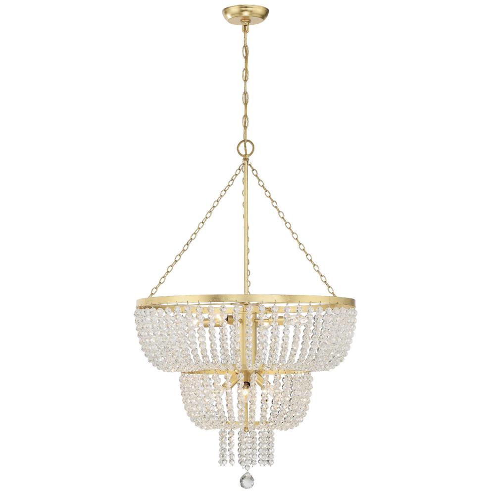 Crystorama RYLEE 610-GA Chandelier Transitional - Antique Gold