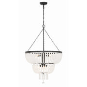 Crystorama Rylee 610-MK – 24.75 Inch – 8 Light – Chandelier – Matte Black – Damp Rated