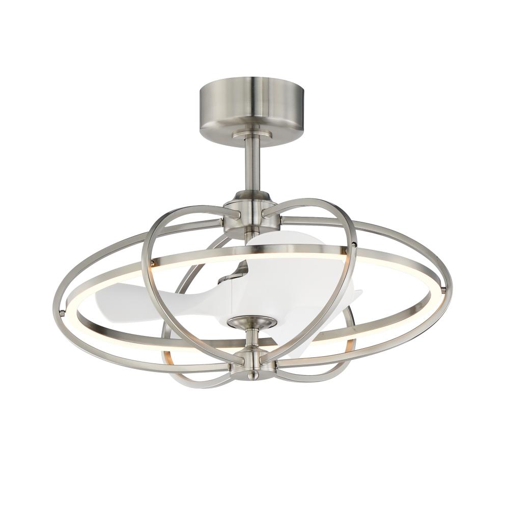 Corona 27.5 Inch Fan Fandelight – Satin Nickel
