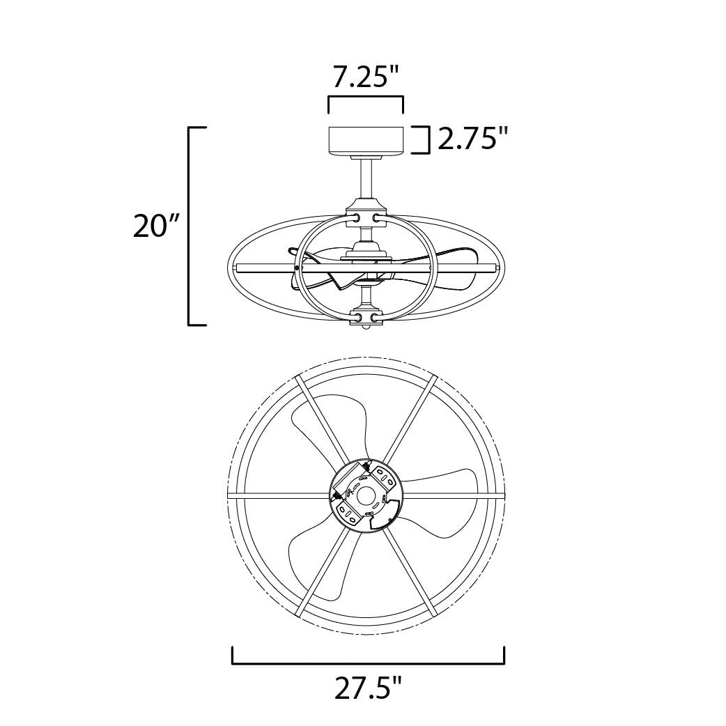 Maxim Lighting CORONA FAN 61002SN Fan Modern - Nickel