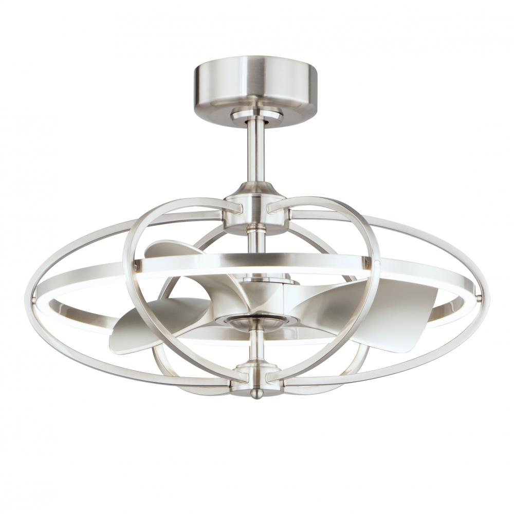 Corona 27.5 Inch Fan Fandelight – Satin Nickel