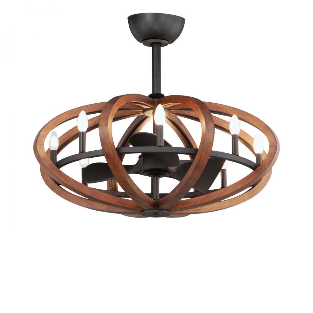 Bodega Bay Fandelight 36 Inch – Antique Pecan / Anthracite
