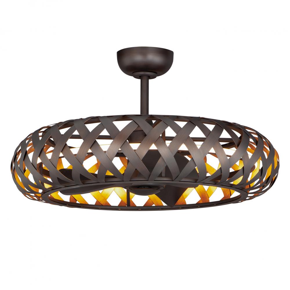 Weave Fandelight 33 Inch – Bronze Gilt / Gold