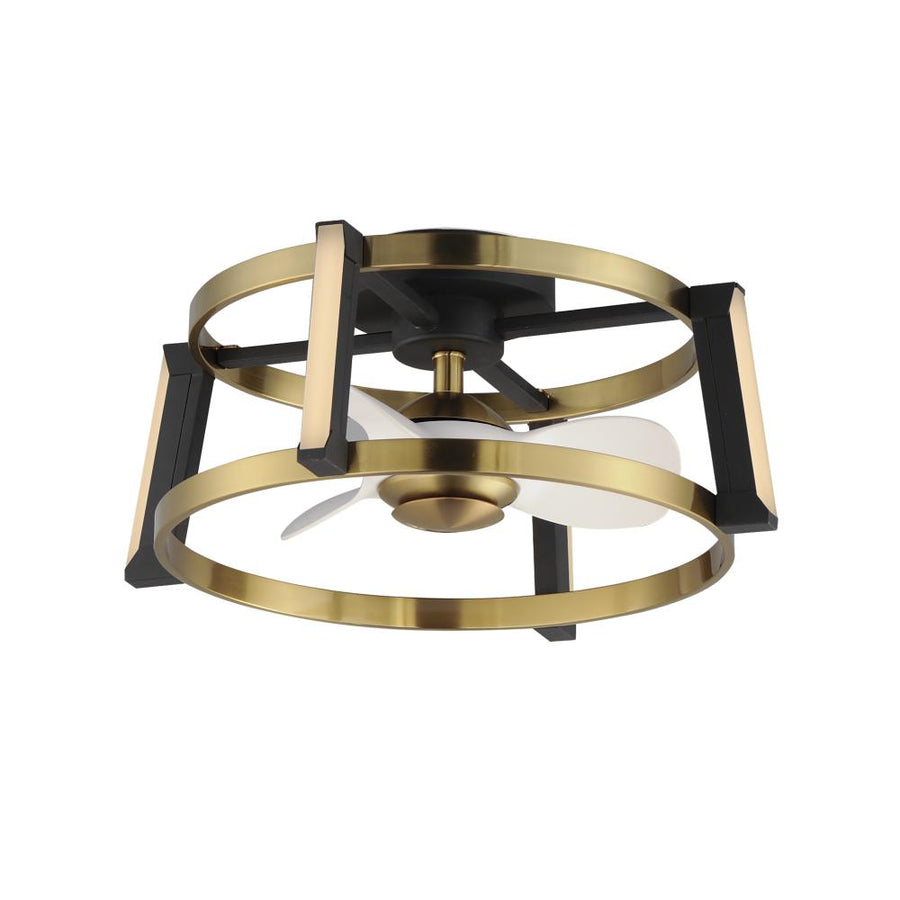 Maxim Lighting 61022WTBKNAB Darling Fandelight 24 Inch – Black / Natural Aged Brass