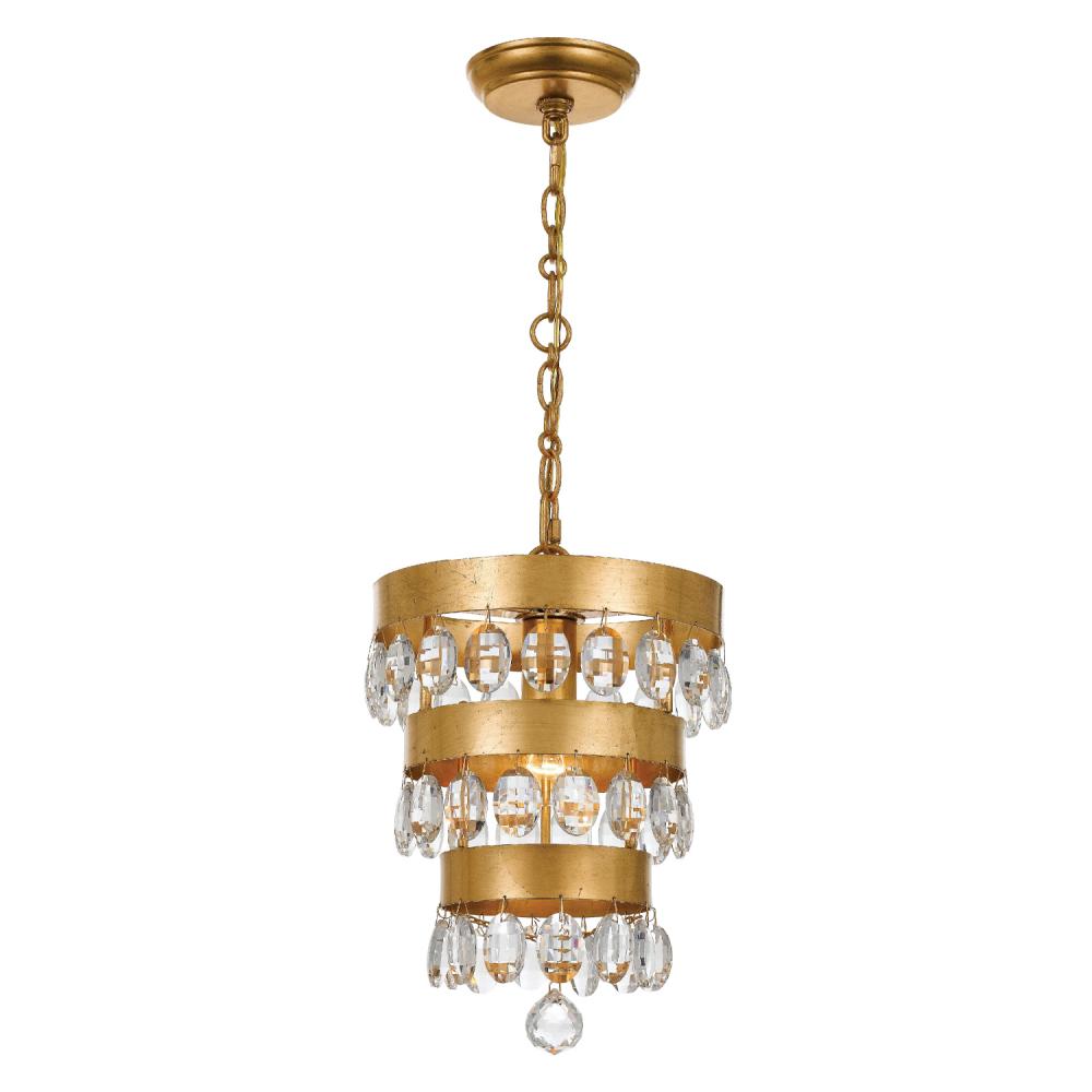 Crystorama PERLA 6103-GA Mini Chandelier Contemporary - Antique Gold