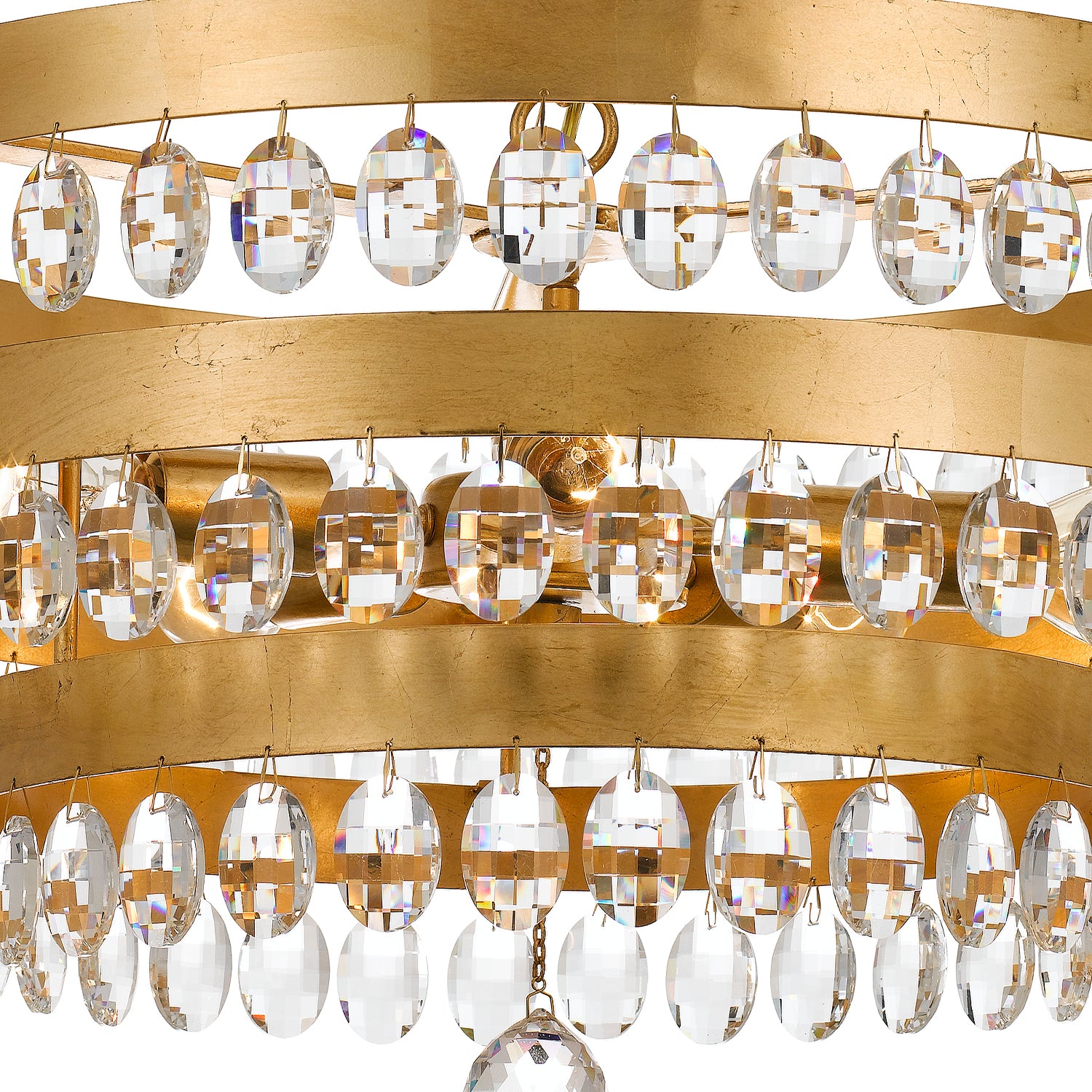 Crystorama Perla 6106-GA – 22 Inch – 5 Light – Chandelier – Antique Gold – Damp Rated