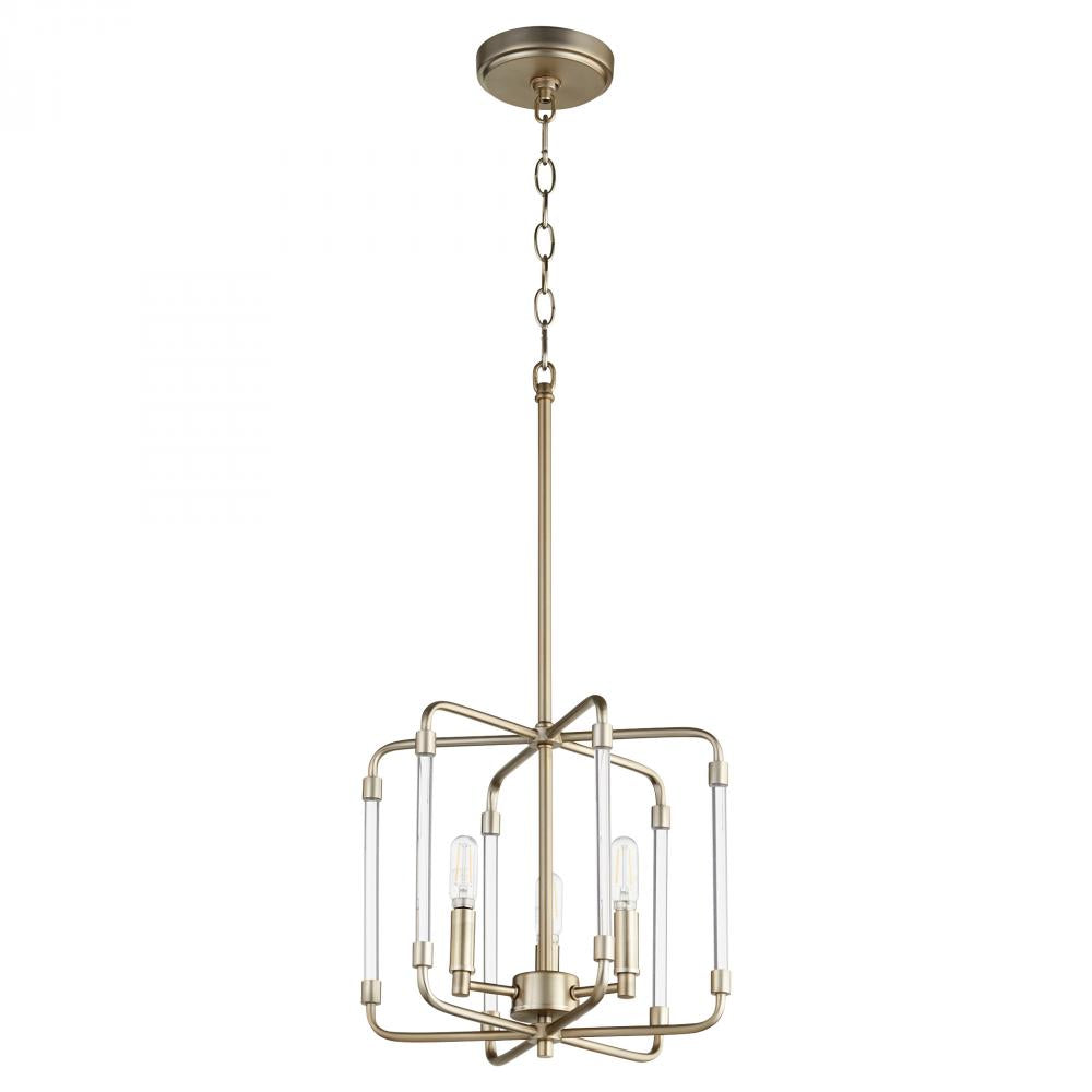 Quorum Lighting OPTIC 6114-3-80 Pendant Contemporary - Aged Brass