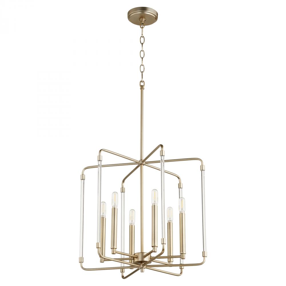 Quorum Lighting OPTIC 6114-6-80 Pendant Contemporary - Aged Brass