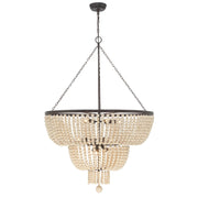Crystorama Rylee 612-FB – 32 Inch – 12 Light – Chandelier – Forged Bronze – Damp Rated