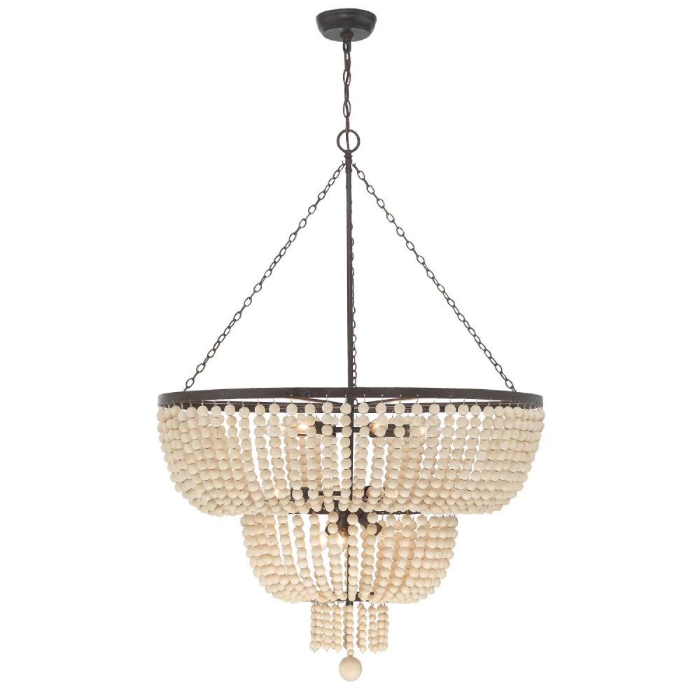 Crystorama RYLEE 612-FB Chandelier Transitional - Forged Bronze