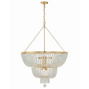 Crystorama Rylee 612-GA – 32 Inch – 12 Light – Chandelier – Antique Gold – Damp Rated