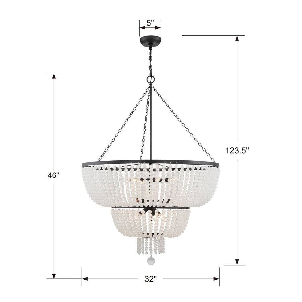 Crystorama RYLEE 612-MK Chandelier Americana - Matte Black