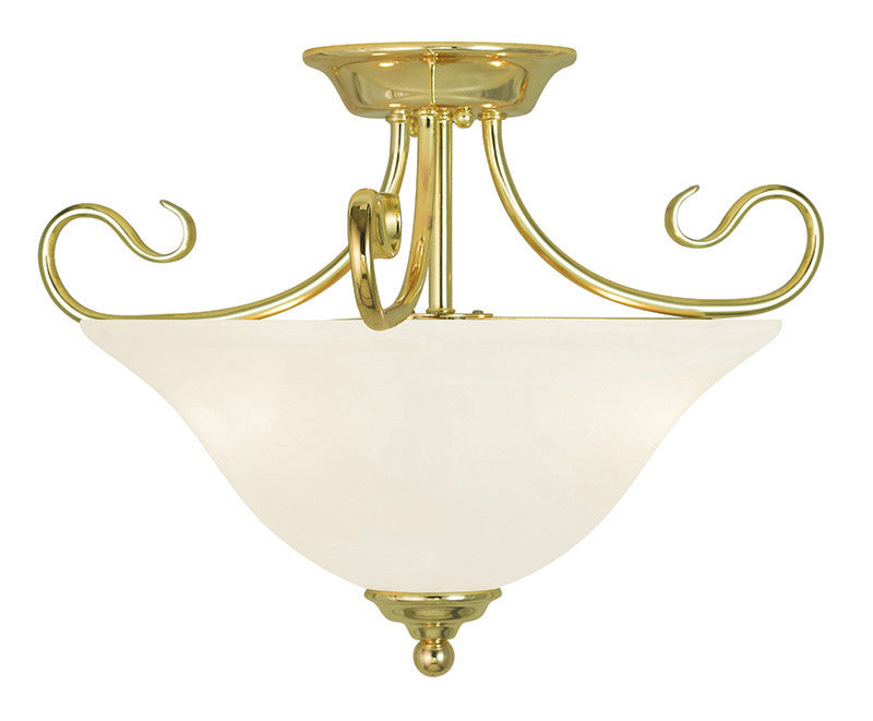 Livex Lighting CORONADO 6121-02 Flush Mount Transitional - Polished Brass