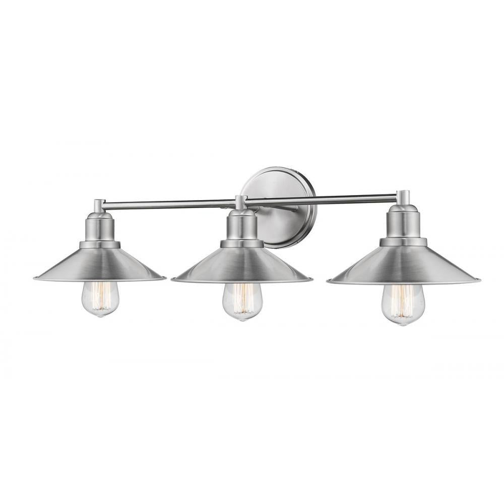 3 Light Vanity-Brushed Nickel