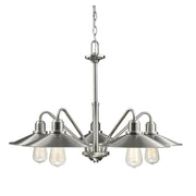 5 Light Chandelier-Brushed Nickel