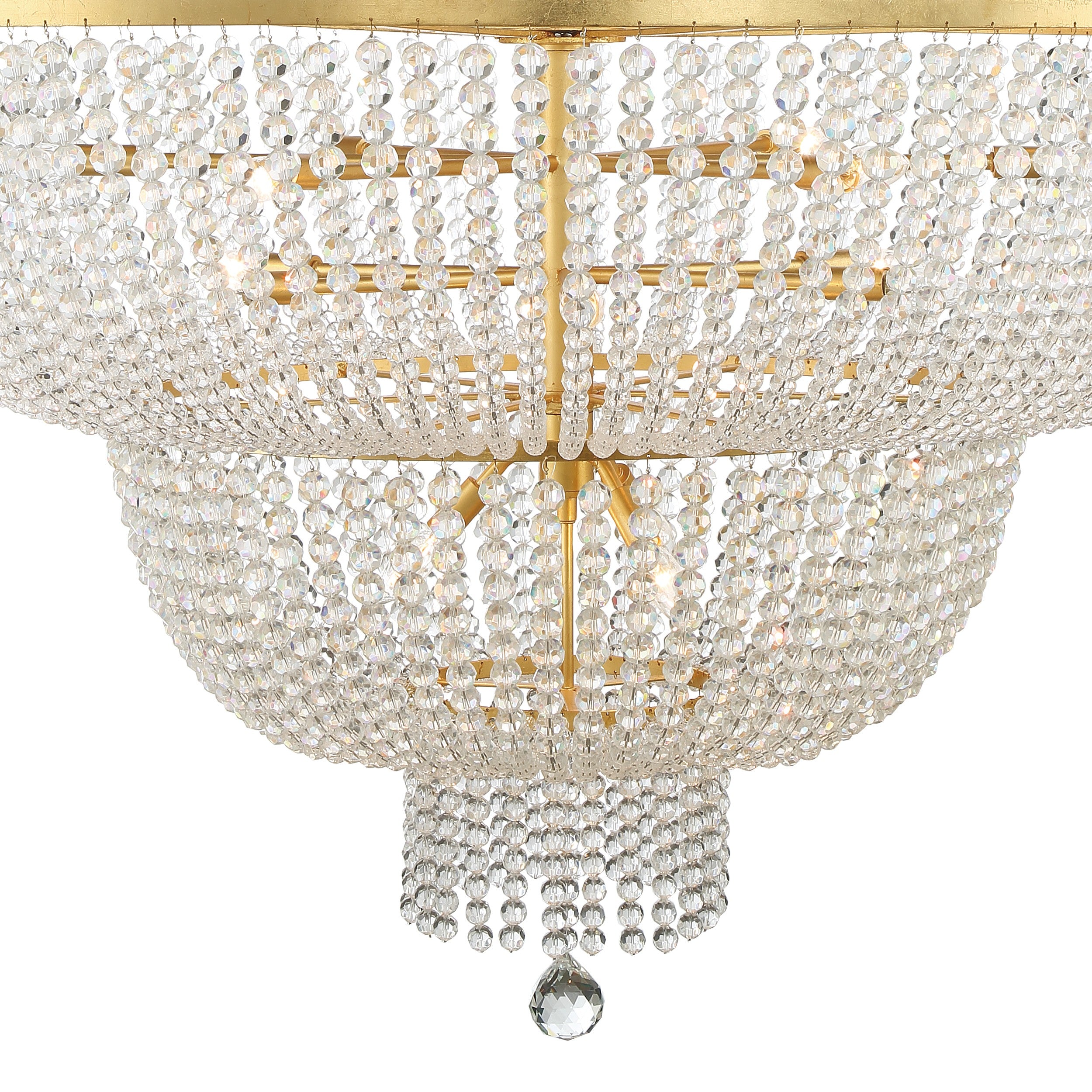 Crystorama Rylee 614-GA – 48.5 Inch – 15 Light – Chandelier – Antique Gold – Damp Rated