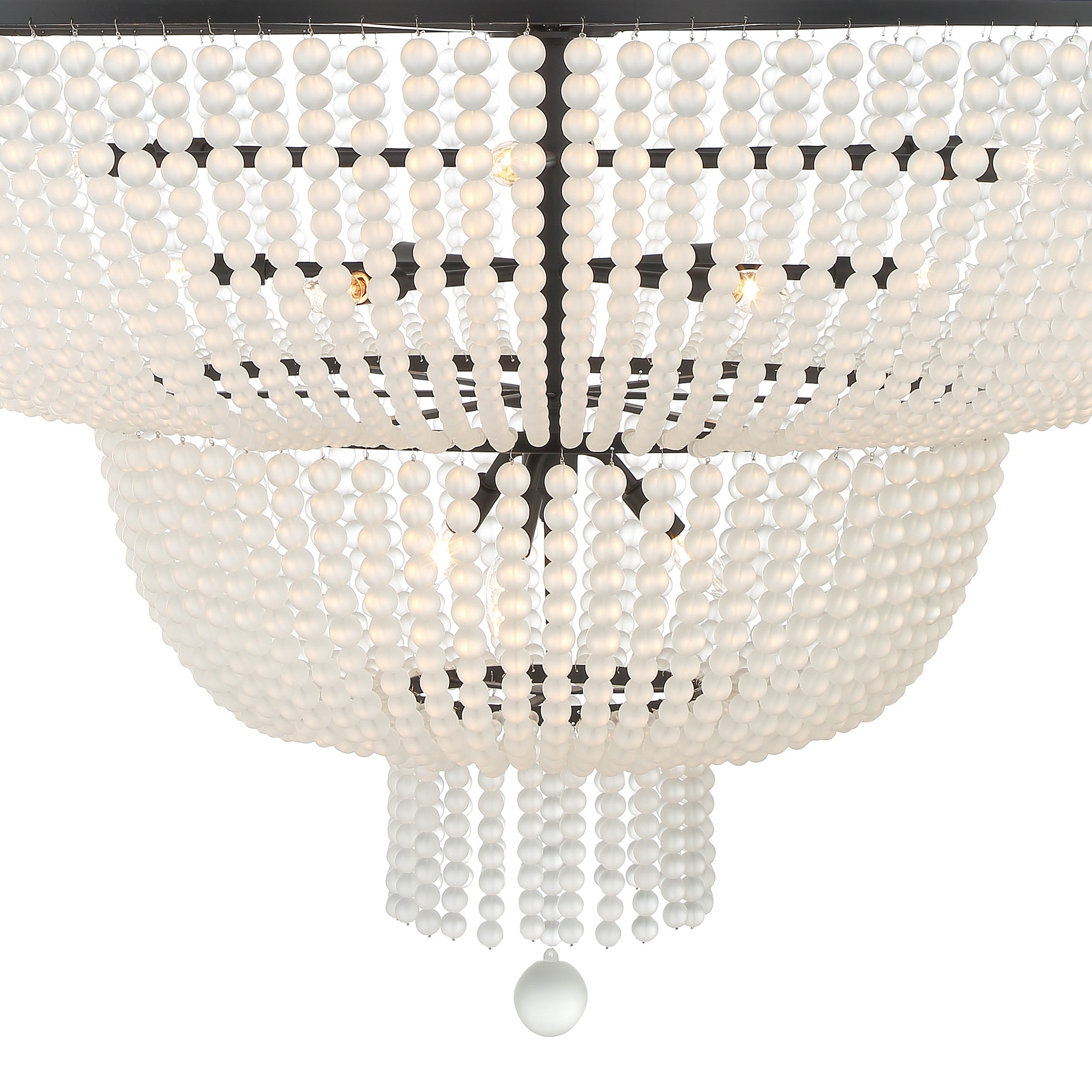 Crystorama Rylee 614-MK – 48.5 Inch – 15 Light – Chandelier – Matte Black – Damp Rated