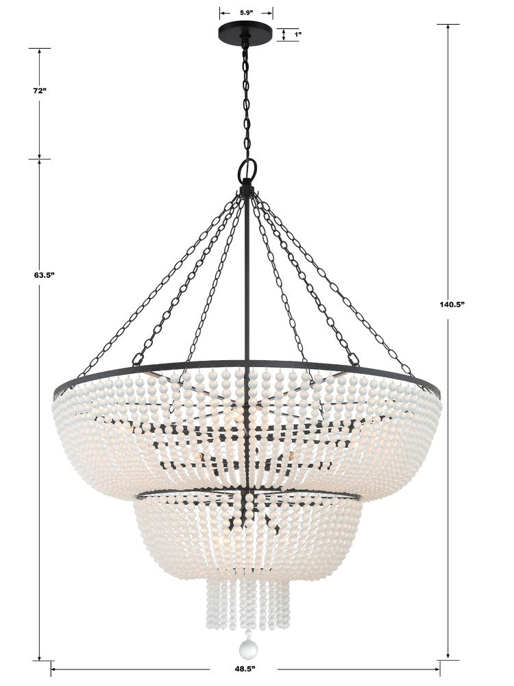 Crystorama RYLEE 614-MK Chandelier Americana - Matte Black