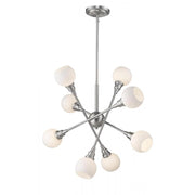 8 Light Chandelier-Matte Opal