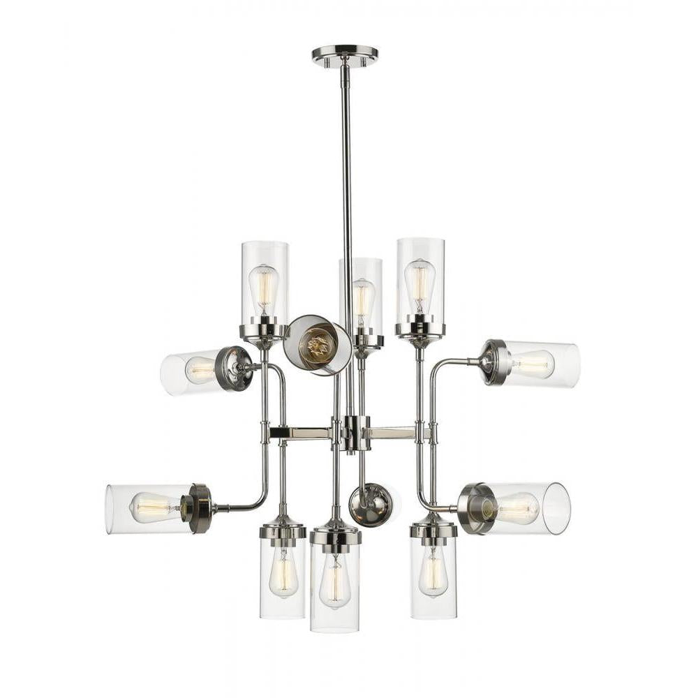 12 Light Chandelier-Clear