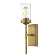 1 Light Wall Sconce-Clear