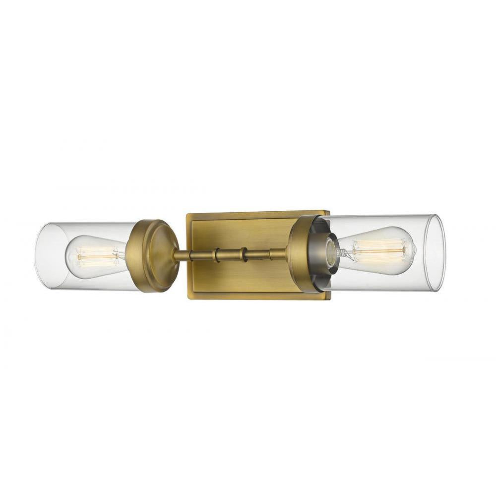2 Light Wall Sconce-Clear