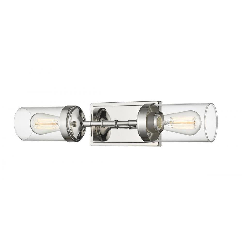 2 Light Wall Sconce-Clear
