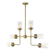 6 Light Chandelier-Clear