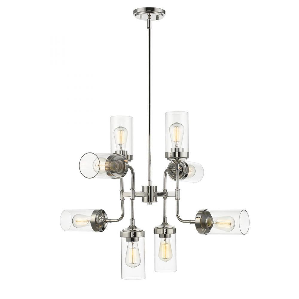 8 Light Chandelier-Clear