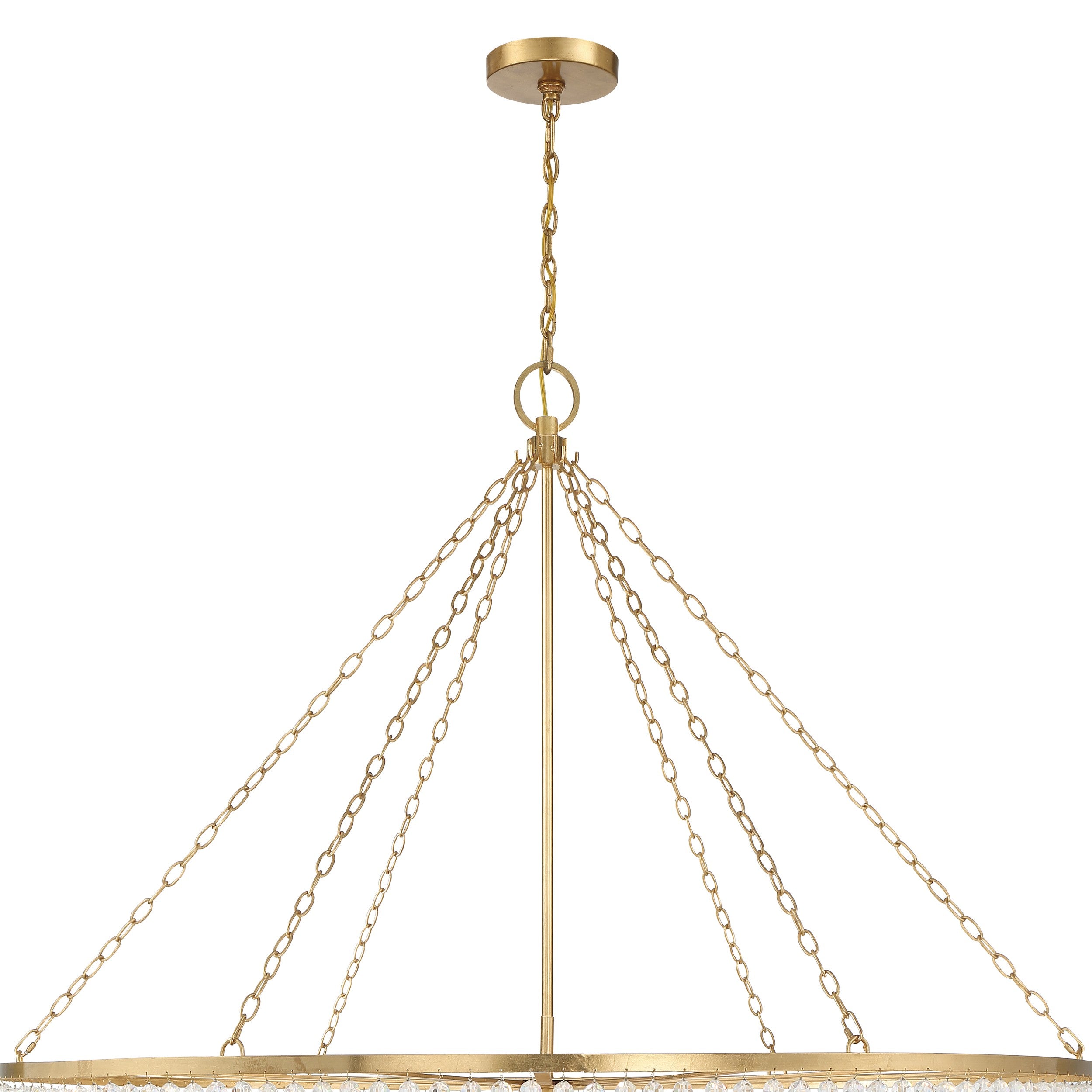 Crystorama Rylee 618-GA – 60 Inch – 24 Light – Chandelier – Antique Gold – Damp Rated