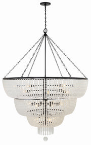 Crystorama Rylee 618-MK – 60 Inch – 24 Light – Chandelier – Matte Black – Damp Rated