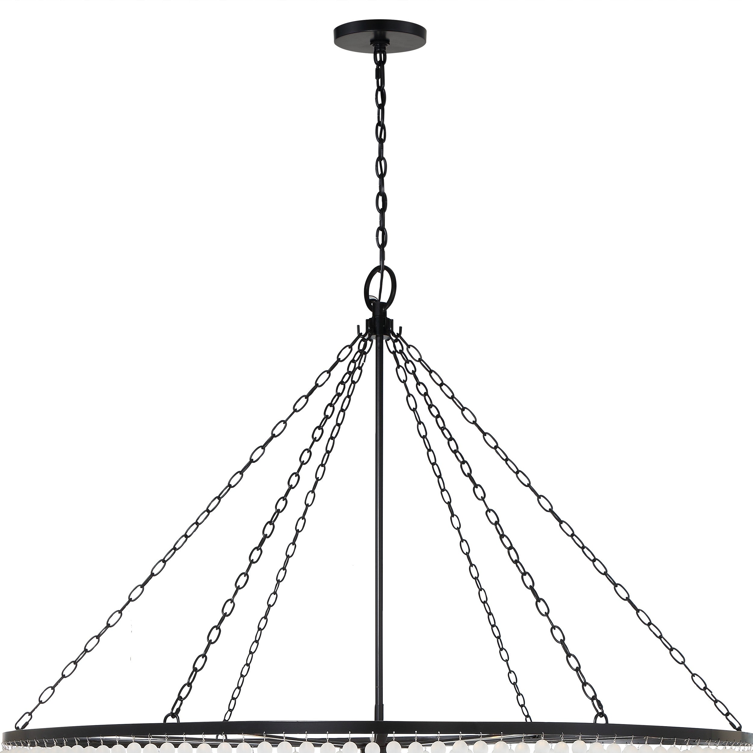 Crystorama Rylee 618-MK – 60 Inch – 24 Light – Chandelier – Matte Black – Damp Rated
