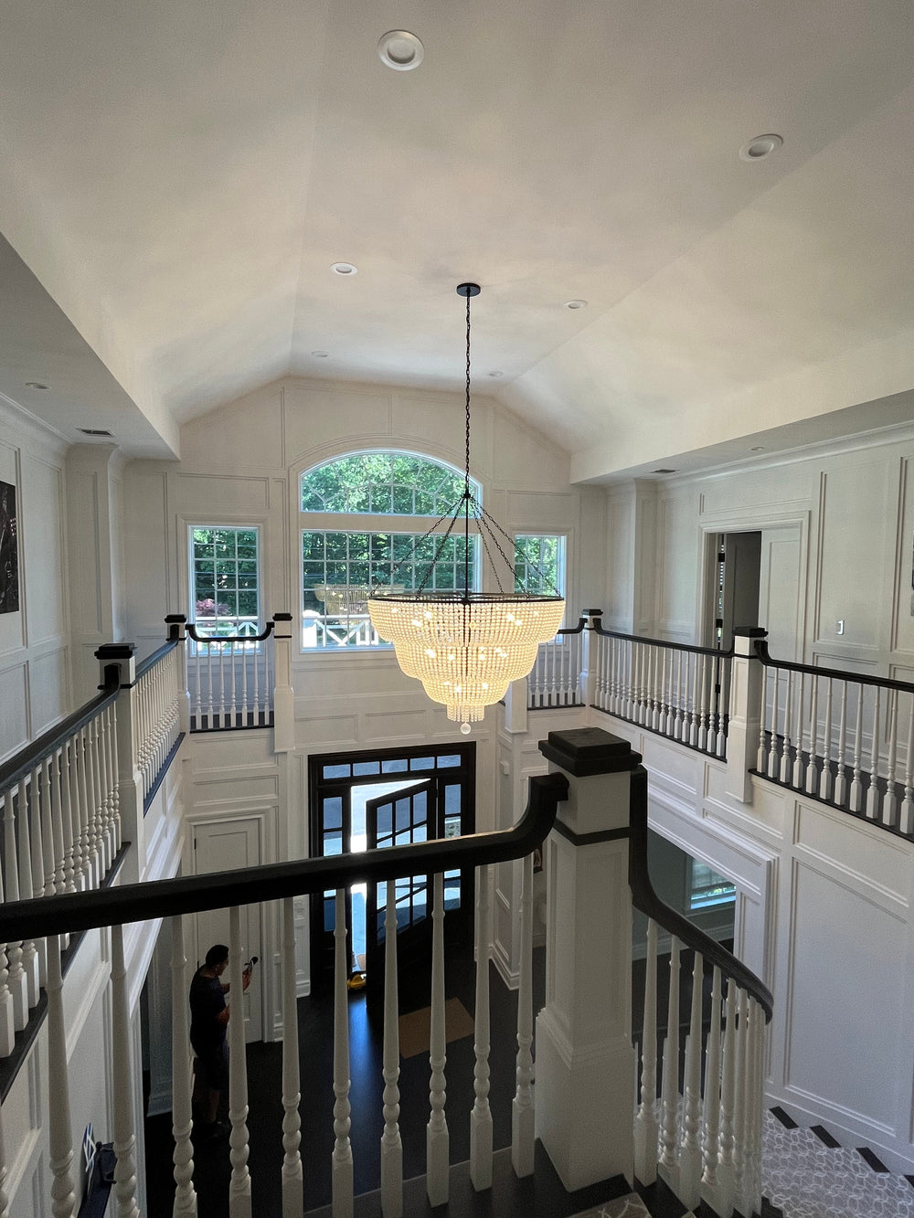 Crystorama Lighting 618-MK Rylee 24 Light Chandelier, UL Damp Rated, Matte Black