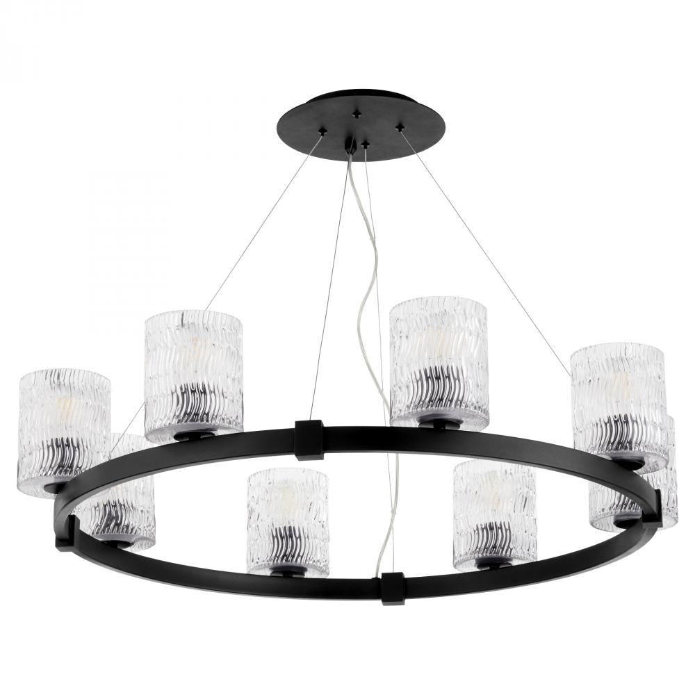 Quorum Lighting STADIUM 6184-8-69 Chandelier Contemporary - Textured Black