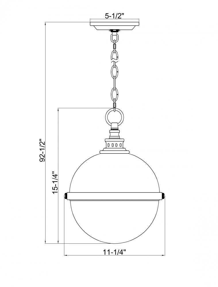 Z-Lite Lighting 619MP-MB Pendant Restoration - Black