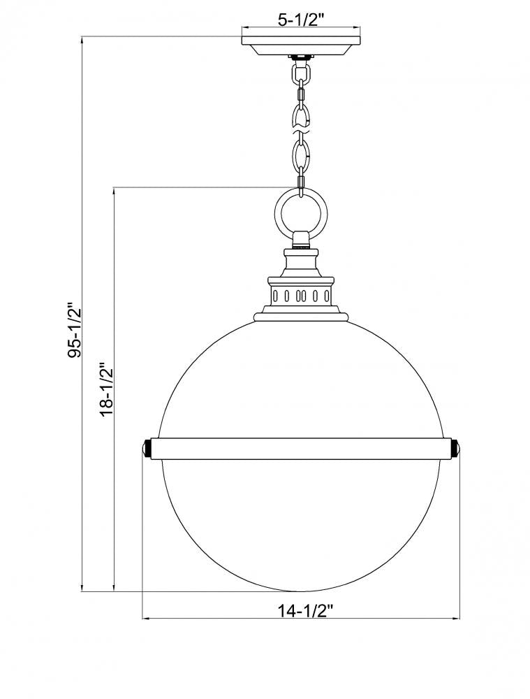 Z-Lite Lighting 619P14-MB Pendant Restoration - Black