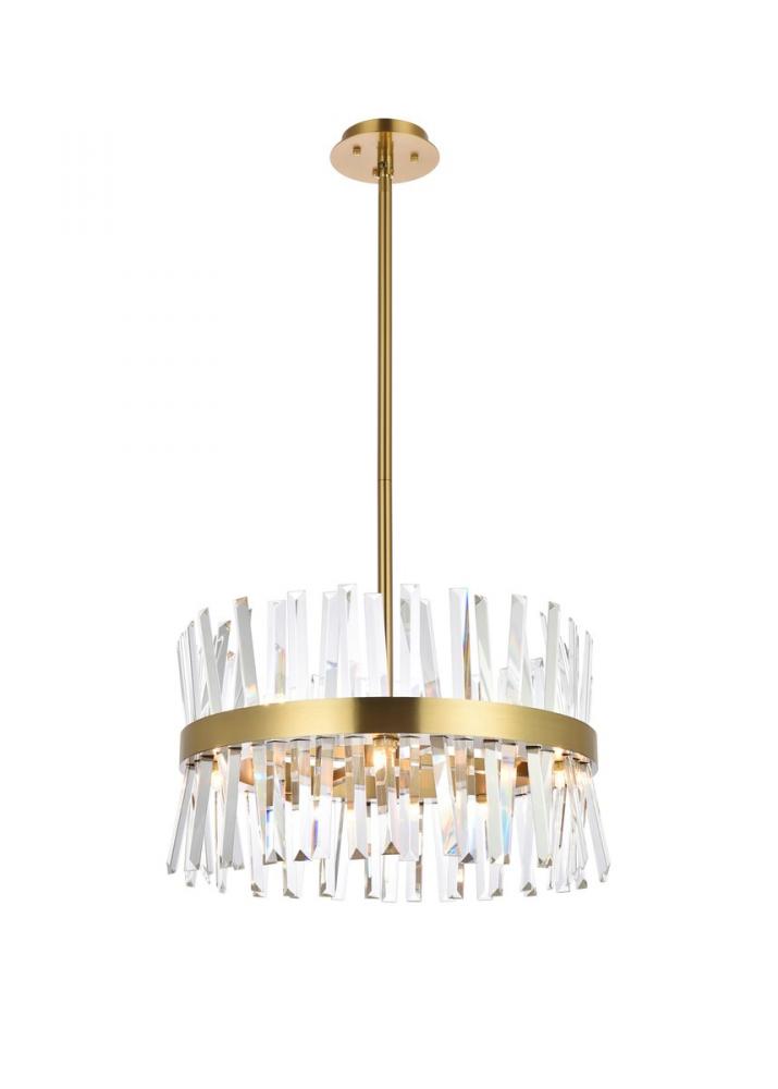 Elegant Lighting SEREPHINA 6200D20SG Pendant Modern - Satin Gold