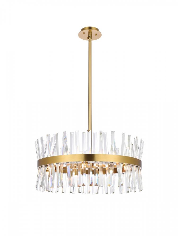 Elegant Lighting SEREPHINA 6200D25SG Pendant Modern - Satin Gold