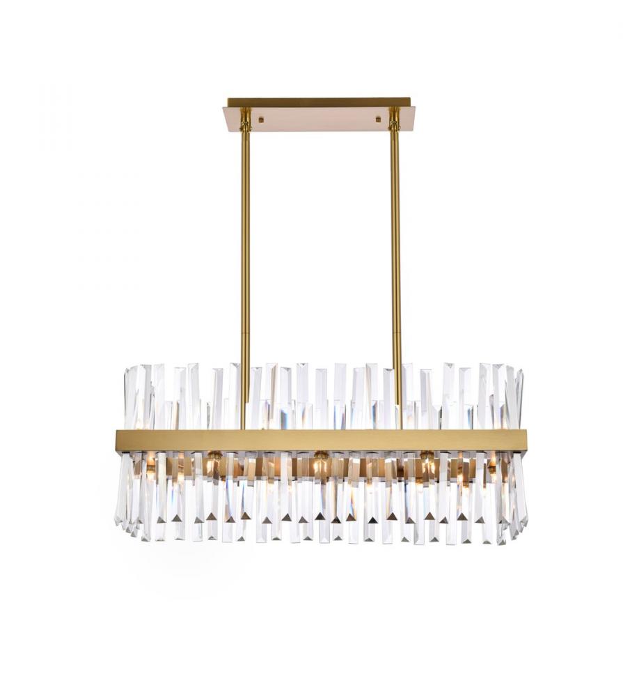 Elegant Lighting SEREPHINA 6200G30SG Chandelier Modern - Satin Gold