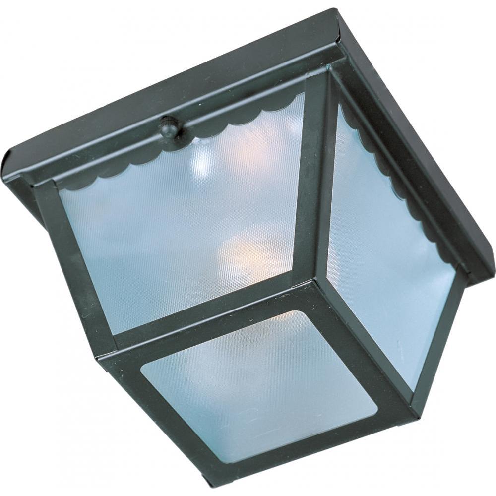 Maxim Lighting 6203FTBK Outdoor Essentials 7.5 Inch Flush Mount Light – Black