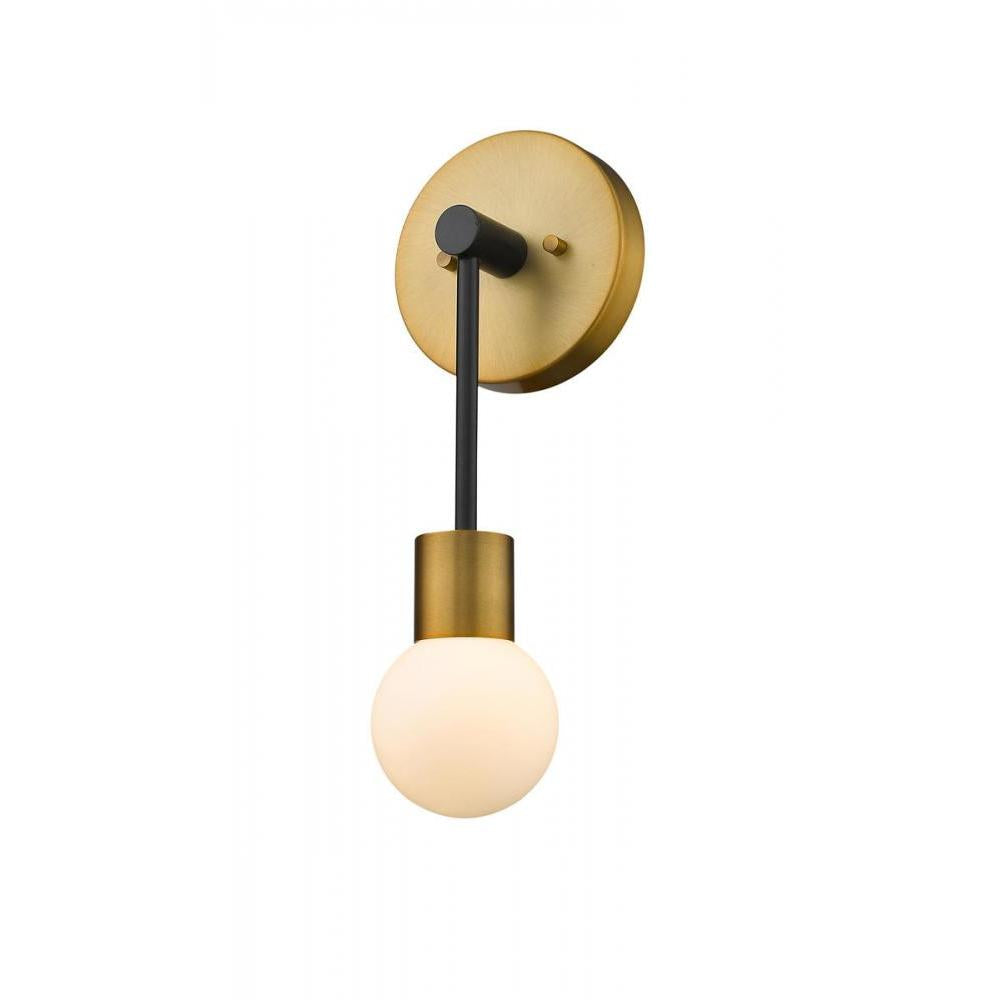 1 Light Wall Sconce-White Opal
