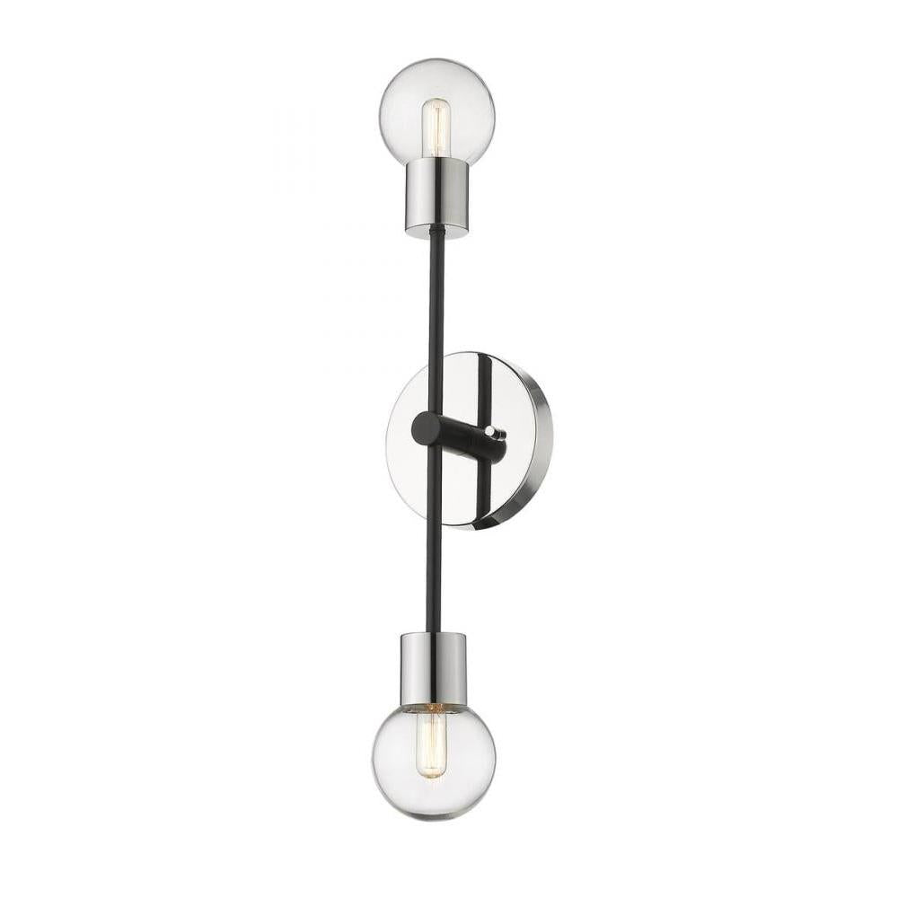 2 Light Wall Sconce-Clear